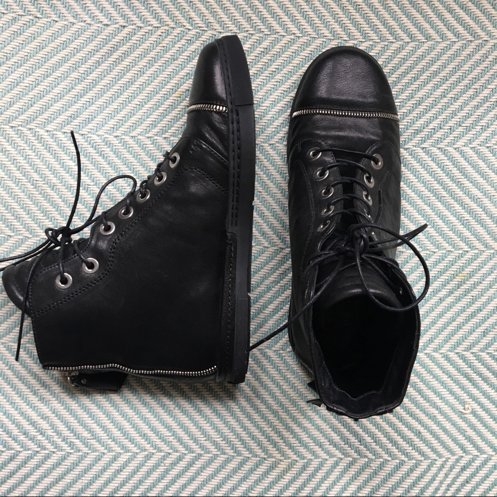 Stuart Weitzman Zipit High Top Sneakers